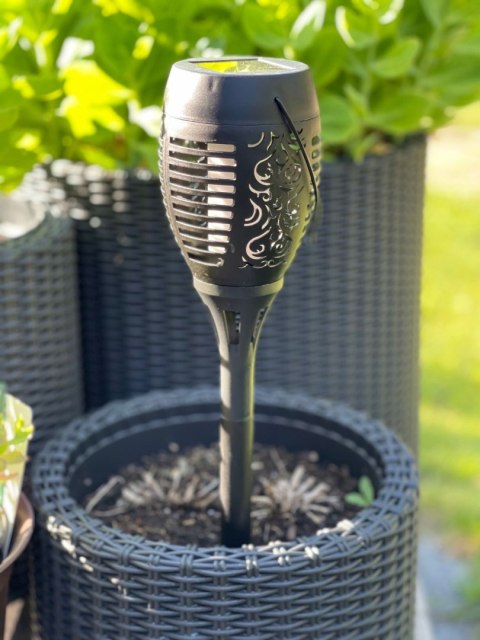 LAMPA SOLARNA WBIJANA DO OGRODU RUCHOMY PŁOMIEŃ 50 cm 1 szt.