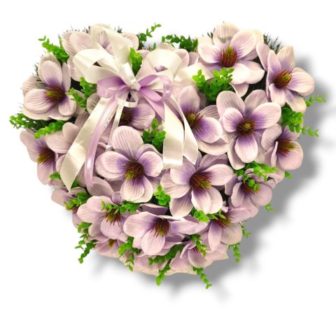 STROIK NA CMENTARZ SERCE XL KWIATY DEKORACJA GROBU