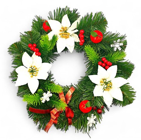 STROIK ŚWIĄTECZNY DEKORACJA WIANEK NA ŚCIANĘ STÓŁ DRZWI 40cm