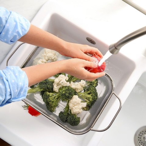 CEDZAK DURSZLAK KUCHENNY STALOWY NACZYNIE NA GRILLA ANETT 43X25X9CM ORION 124483