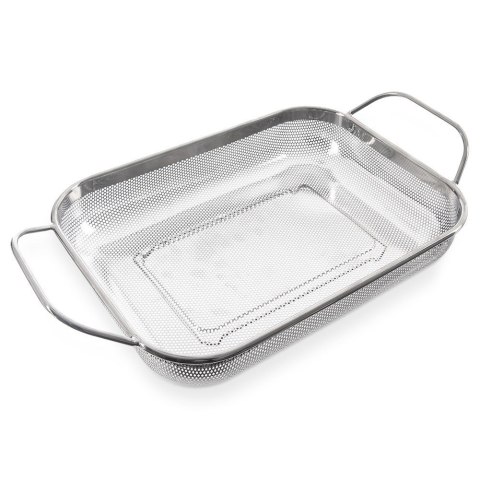 CEDZAK DURSZLAK KUCHENNY STALOWY NACZYNIE NA GRILLA ANETT 43X25X9CM ORION 124483