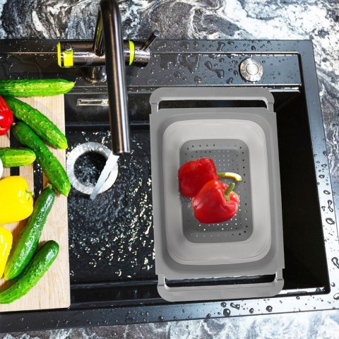 CEDZAK KUCHENNY SILIKONOWY SKŁADANY NA ZLEW DURSZLAK SITKO KEMP 39X26.5CM ORION 124482