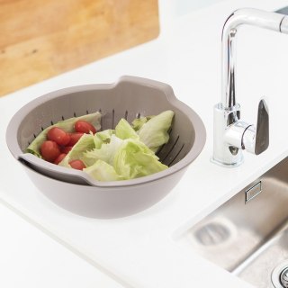 CEDZAK KUCHENNY Z MISKĄ 2W1 DURSZLAK SITKO MISKA BEŻ ELA 3L ORION 124485