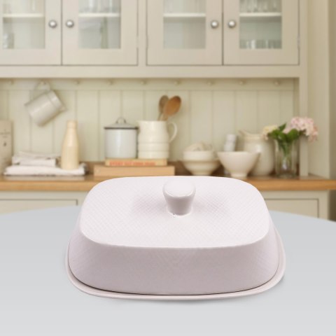 CERAMICZNA MASELNICZKA MASELNICA NA MASŁO MAESTRO WHITE MR-20002-45