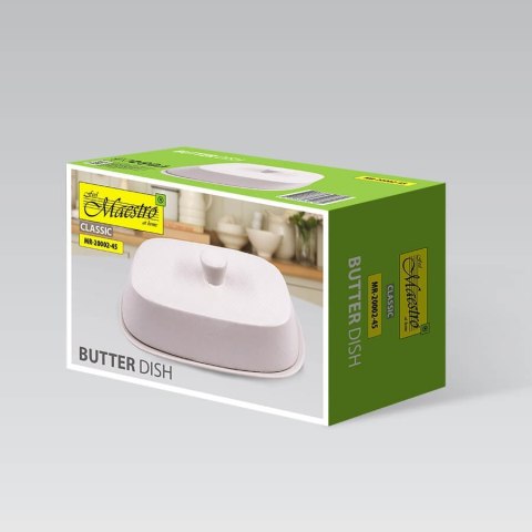 CERAMICZNA MASELNICZKA MASELNICA NA MASŁO MAESTRO WHITE MR-20002-45
