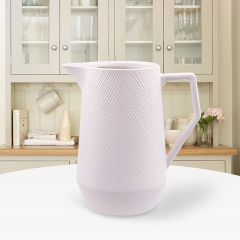 CERAMICZNY DZBANEK NA WODĘ MLEKO SOKI 1.0L MAESTRO WHITE MR-20002-55