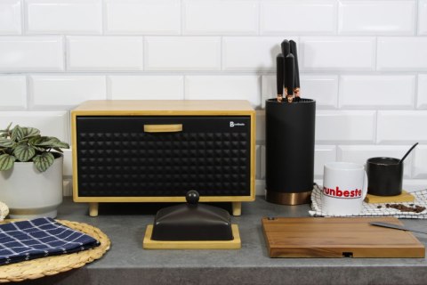 CHLEBAK BAMBUSOWY POJEMNIK NA PIECZYWO BRUNBESTE BB-4250 CZARNY