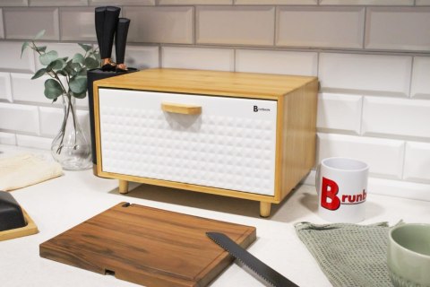 CHLEBAK BAMBUSOWY POJEMNIK NA PIECZYWO BRUNBESTE BB-4251 BIAŁY