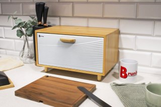 CHLEBAK BAMBUSOWY POJEMNIK NA PIECZYWO BRUNBESTE BB-4253 BIAŁY