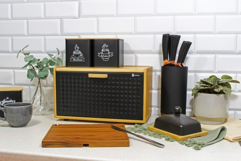 CHLEBAK BAMBUSOWY POJEMNIK NA PIECZYWO BRUNBESTE BB-4256 CZARNY