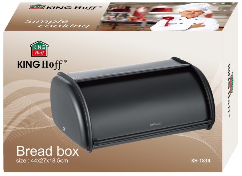 CHLEBAK STALOWY 44CM MATOWY CZARNY KINGHOFF KH-1834