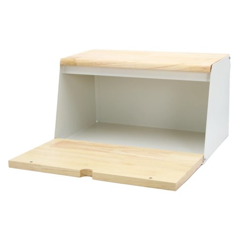 Chlebak dwustronny bambusowy stal pojemnik na chleb skośny biały BRUNBESTE BB-4259