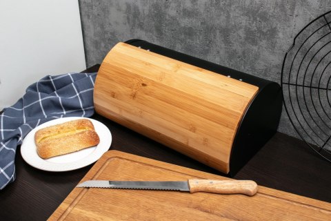 CHLEBAK STALOWY Z DREWNIANA POKRYWĄ BRUNBESTE BB-2680