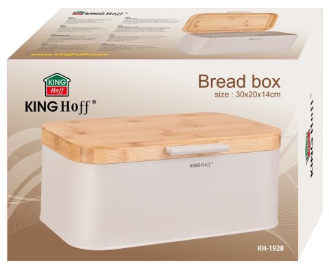 CHLEBAK Z DREWNIANĄ POKRYWĄ POJEMNIK NA PIECZYWO KINGHOFF KH-1928