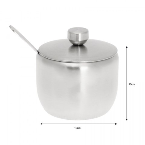 CUKIERNICA STALOWA Z ŁYŻECZKĄ WYSOKI POŁYSK KiNGHOFF KH-3723