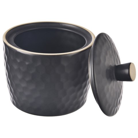CUKIERNICZKA CERAMICZNA CZARNA CUKIERNICA POJEMNIK NA CUKIER TEA TIME 320 ML ORION 155404