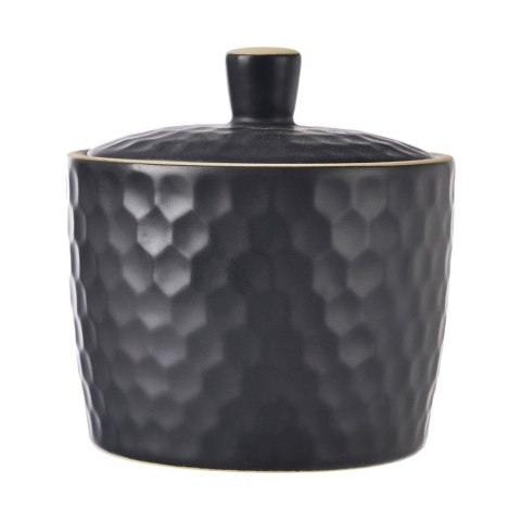 CUKIERNICZKA CERAMICZNA CZARNA CUKIERNICA POJEMNIK NA CUKIER TEA TIME 320 ML ORION 155404