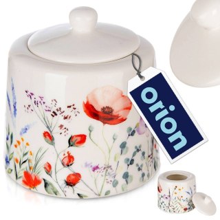 CUKIERNICZKA PORCELANOWA CUKIERNICA POJEMNIK NA CUKIER BIAŁA MAKI 320 ML ORION 155405