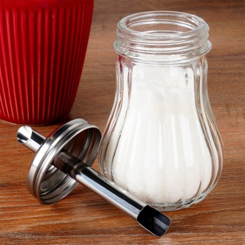 CUKIERNICZKA Z DOZOWNIKIEM SZKLANA CUKIERNICA DO SYPANIA 190 ML ORION 153518