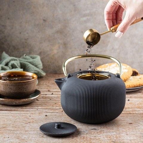 CZAJNICZEK ŻELIWNY ZAPARZACZ DO HERBATY KAWY 1.0L KINGHOFF KH-1931