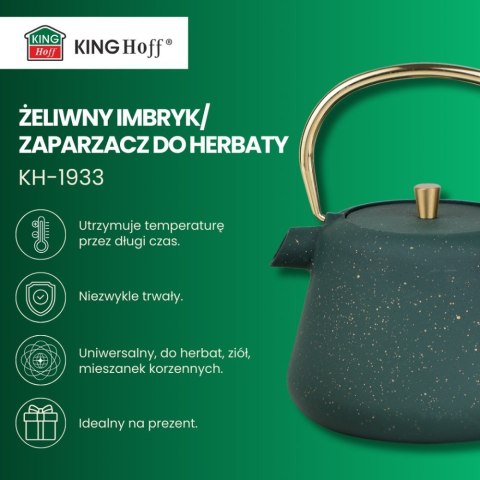 CZAJNICZEK ŻELIWNY ZAPARZACZ DO HERBATY KAWY 1.0L KINGHOFF KH-1933
