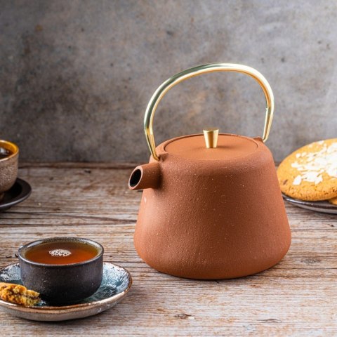 CZAJNICZEK ŻELIWNY ZAPARZACZ DO HERBATY KAWY 1.0L KINGHOFF KH-1934