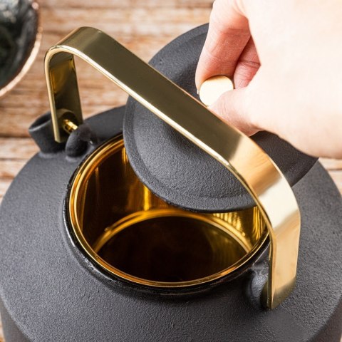 CZAJNICZEK ŻELIWNY ZAPARZACZ DO HERBATY KAWY 1.0L KINGHOFF KH-1935