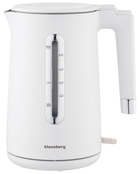 CZAJNIK ELEKTRYCZNY BEZPRZEWODOWY 1.7L BIAŁY KLAUSBERG KB-7890