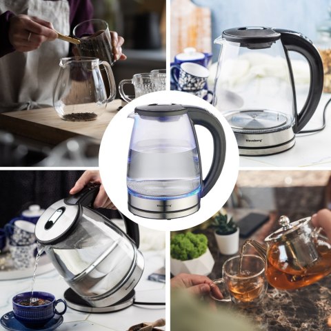 CZAJNIK ELEKTRYCZNY Z REGULACJĄ TEMPERATURY SZKLANY 1.8L KLAUSBERG KB-7887