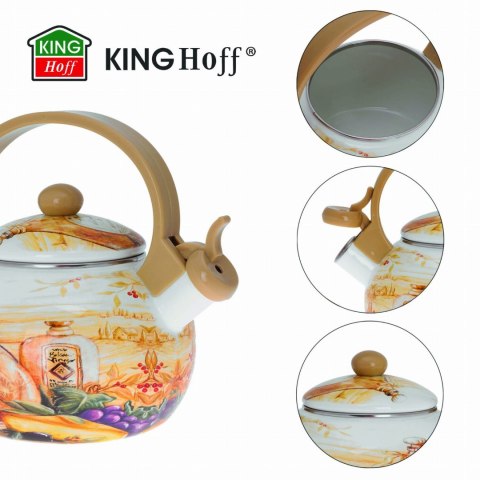 CZAJNIK EMALIOWANY 2.0L EMALIA NA INDUKCJĘ GAZ KINGHOFF OLIO KH-3700