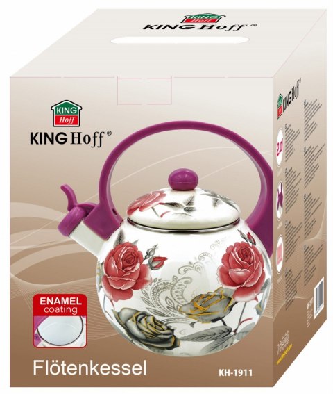CZAJNIK EMALIOWANY 2.0L EMALIA NA INDUKCJĘ GAZ KINGHOFF ROSE KH-1911