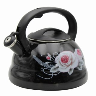 CZAJNIK EMALIOWANY 3.0L BRUNBESTE BLACK ROSE BB-4552