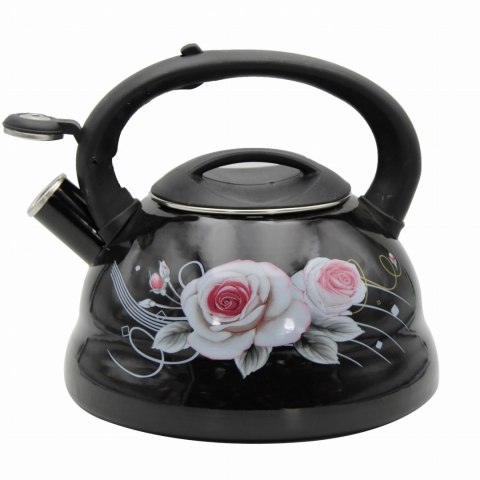 CZAJNIK EMALIOWANY 3.0L BRUNBESTE BLACK ROSE BB-4552