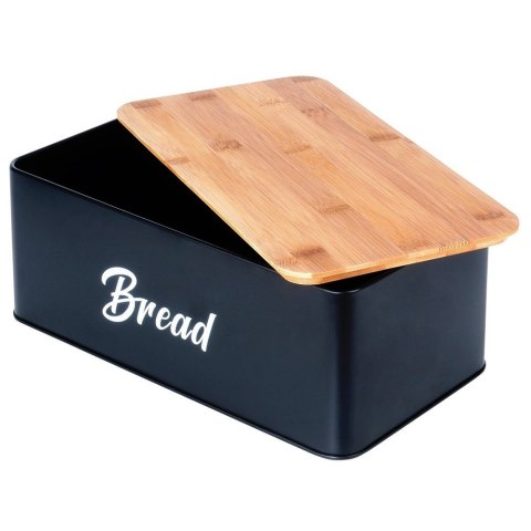 Chlebak z pojemnikami na herbatę kawę cukier metalowy czarny 4-ele VILDE 259627