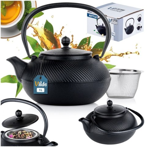 Czajnik do herbaty z zaparzaczem żeliwny emaliowany CAST LINE 1L VILDE 259701