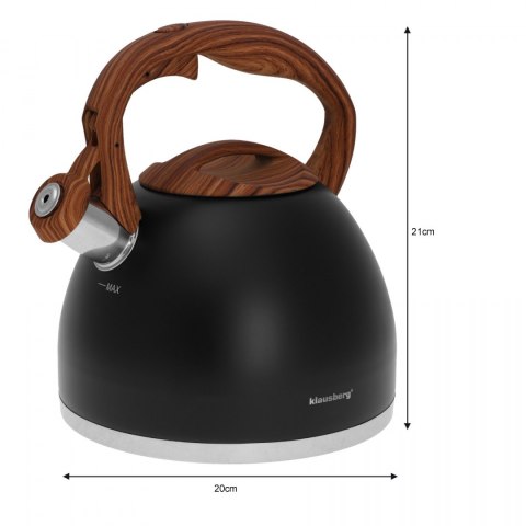 CZAJNIK STAL NERDZ. LAKIEROWANY MAT 3.0L KLAUSBERG KB-7450