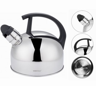 CZAJNIK STALOWY 1.5L BŁYSZCZĄCY SREBRNY KINGHOFF KH-1896