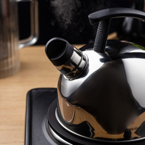 CZAJNIK STALOWY 1.5L BŁYSZCZĄCY SREBRNY KINGHOFF KH-1896