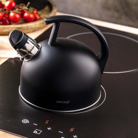 CZAJNIK STALOWY 1.5L MATOWY CZARNY KINGHOFF KH-1897