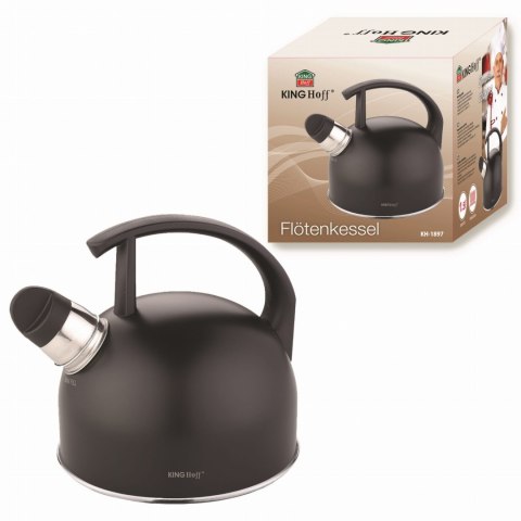 CZAJNIK STALOWY 1.5L MATOWY CZARNY KINGHOFF KH-1897