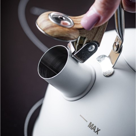 CZAJNIK STALOWY 2.5L INDUKCJA KINGHOFF KH-1860 BIAŁY MATOWY