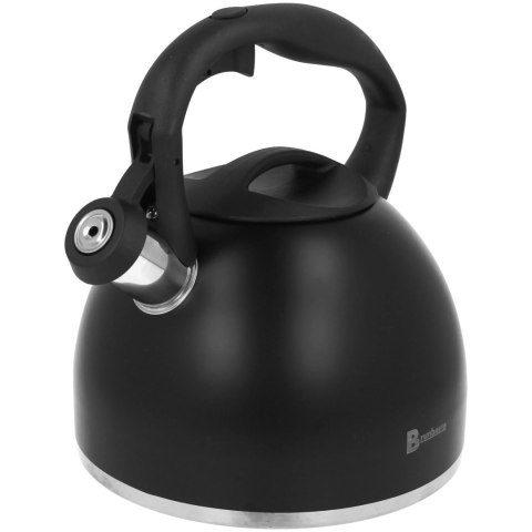 Czajnik na gaz stalowy z gwizdkiem indukcja 2.7L czarny matowy BRUNBESTE BB-2442
