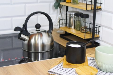 Czajnik stalowy z gwizdkiem na gaz indukcja mały 1.5L srebrny BRUNBESTE BB-2399