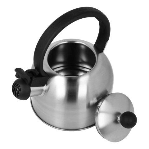 Czajnik stalowy z gwizdkiem na gaz indukcja mały 1.5L srebrny BRUNBESTE BB-2399