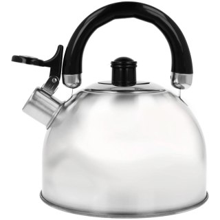 Czajnik stalowy z gwizdkiem na gaz indukcję 2L srebrny połysk BRUNBESTE BB-2401-B