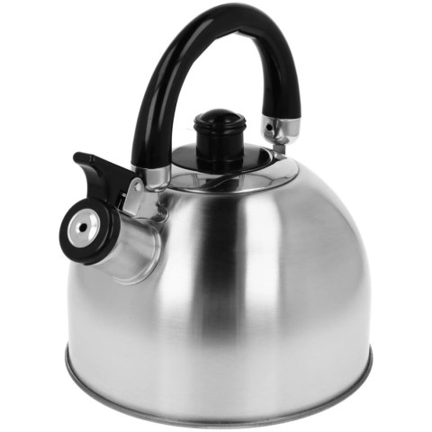 Czajnik stalowy z gwizdkiem na gaz indukcję 2L srebrny satynowy BRUNBESTE BB-2401-S