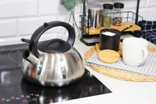 Czajnik stalowy z gwizdkiem tradycyjny gaz indukcja DUŻY 3L srebrny połysk BRUNBESTE BB-1314