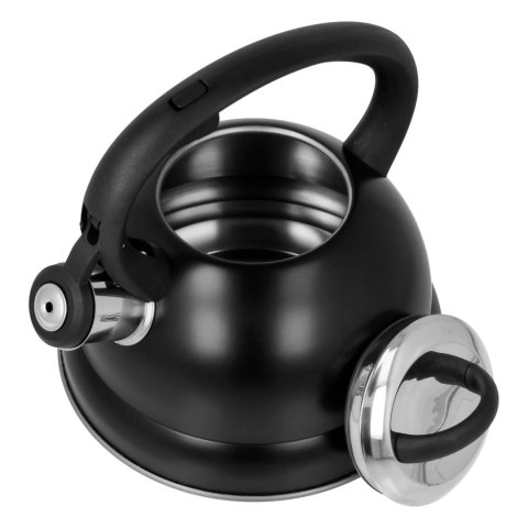 Czajnik stalowy z gwizdkiem tradycyjny indukcja 2.5L czarny BRUNBESTE BB-2406
