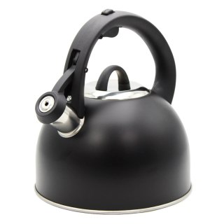 Czajnik stalowy z gwizdkiem tradycyjny na gaz indukcja 2.5L czarny BRUNBESTE BB-2410