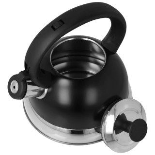 Czajnik stalowy z gwizdkiem tradycyjny na indukcję 2.5L czarny BRUNBESTE BB-2392